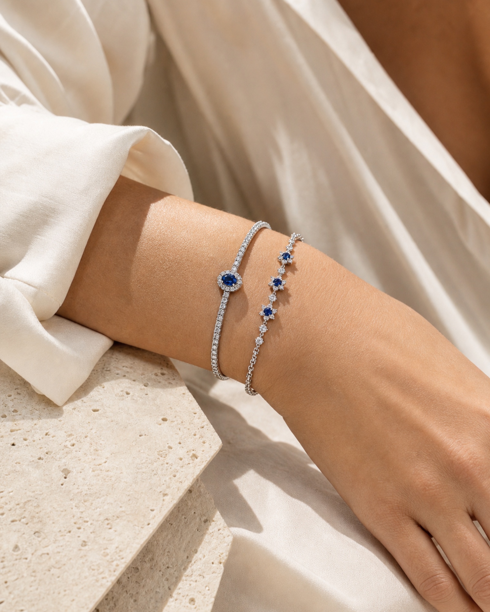 blue-sapphire-bracelet-b2b-web Blue Gemstone Bracelet Collection - 图片 1
