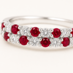 Red and White Stone Ring Manufacturer for Private Label Jewelry Brands - Image 3