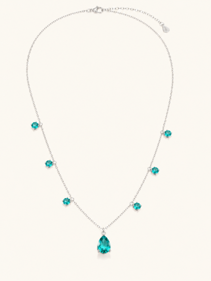 Custom Teal Drop Necklace Development Reference custom jewelry development reference